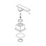 Vero Metal Lever Handle Kit - Cold - Roman Tub (Chrome), RP63356