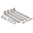 Ground Mount Condensing Unit Tie Down Kit - Aluminium, RRCUTDASMK
