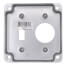 4" Square Surface Cover for One Toggle Switch & One Single Flush Receptacle