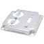 4" Square Surface Cover for One Toggle Switch & One Duplex Flush Receptacle
