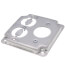 4" Square Surface Cover for One Single & One Duplex Flush Receptacle