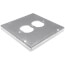 4-11/16" Square Surface Cover for One Duplex Flush Receptacle