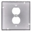 4-11/16" Square Surface Cover for One Duplex Flush Receptacle