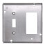 4-11/16" Square Surface Cover for One Ground Fault Receptacle and One Toggle Switch