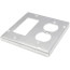 4-11/16" Square Surface Cover for One Ground Fault Receptacle and One Duplex Receptacle