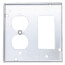 4-11/16" Square Surface Cover for One Ground Fault Receptacle and One Duplex Receptacle