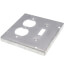 4-11/16" Square Surface Cover for One Toggle Switch and One Duplex Flush Receptacle