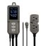 Temperature and Humidity Controller, w/ Single Stages, Heat/Cool, SPST, 2 Output Sockets and 2  Submersible Probes, 100-240v