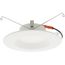 6" LED Recessed Retrofit Downlight, 8W, 3000K, 90 CRI, Round Smooth Trim (White)