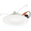 6" Economy LED Recessed Retrofit Downlight, 8W, 4000K, 90 CRI, Round Baffle Trim (White)