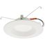 6" Economy LED Recessed Retrofit Downlight, 8W, 4000K, 90 CRI, Round Smooth Trim (White)