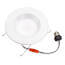 6" Performance 5 CCT Selectable Round LED Recessed Downlight, Smooth Trim - White (9W)