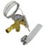 CO Series 3/8" x 1/2" x 1/4" Flare-Solder-Solder Changeable Orifice R-404A/R-507 Thermal Expansion Valve w/ 60" Capillary