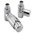 Thermostatic Control Valve Set - Decorative Angle (Polished Chrome)