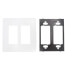 Radiant 2-Gang Screwless Wall Plate (White)