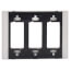 Radiant 3-Gang Screwless Wall Plate (White)
