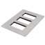 Radiant 3-Gang Screwless Wall Plate (White)
