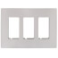 Radiant 3-Gang Screwless Wall Plate (White)