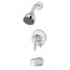 Origins Tub/Shower System w/ Secondary Integral Diverter and Integral Service Stops, Tri-Star Handle