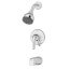 Origins Tub/Shower System w/ Secondary Integral Diverter and Integral Service Stops, Metal Lever Handle
