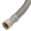 30" Flexible Braided Stainless Steel Hose Faucet Connector, 3/8" x 1/2" OD x FIP