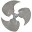24" dia 34 deg 1/2" CW 3 Blade Fan, S1-026-42524-000