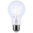 6W LED, Reminiscent, Flex Gray Coil Filament, A19, Medium Base, 2700K CCT, Clear, 120V (12 Pack)