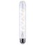6W LED, Reminiscent, Flex Gray Coil Filament, T9, Medium Base, 2700K CCT, Clear, 120V, 2-Pack (12 Pack)