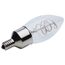 4W LED, Reminiscent, Flex Gray Coil Filament, B11, Candelabra Base, 2700K CCT, Clear, 120V, 2-Pack (12 Pack)