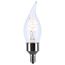4W LED, Reminiscent, Flex Gray Coil Filament, CA11, Candelabra Base, 2700K CCT, Clear, 120V, 2-Pack (12 Pack)