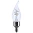 4W LED, Reminiscent, Flex Gray Coil Filament, CA11, Candelabra Base, 2700K CCT, Clear, 120V, 2-Pack (12 Pack)