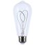 6W LED, Reminiscent, Flex Gray Filament, ST19 Loop, Medium Base, 2700K CCT, Clear, 120V (12 Pack)