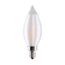2 Watt CA11 LED Bulb - Satin Spun Clear - Candelabra base - 2700K - 120 Volt (5 Pack)