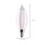 2 Watt CA11 LED Bulb - Satin Spun Clear - Candelabra base - 2700K - 120 Volt (6 Pack)