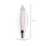 4 Watt CA11 LED Bulb - Satin Spun Clear - Candelabra base - 2700K - 120 Volt (5 Pack)