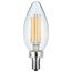 8 Watt C11 LED Bulb - Clear Finish - Candelabra Base - 4000K - 90 CRI - 760 Lumens - 120 Volt (4 Pack)