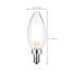 8 Watt C11 LED Bulb - Clear Finish - Candelabra Base - 4000K - 90 CRI - 760 Lumens - 120 Volt (4 Pack)