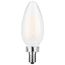 8 Watt C11 LED Bulb - Frosted Finish - Candelabra Base - 3000K - 90 CRI - 800 Lumens - 120 Volt (5 Pack)