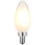 8 Watt C11 LED Bulb - Frosted Finish - Candelabra Base - 3000K - 90 CRI - 800 Lumens - 120 Volt (5 Pack)