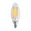 8 Watt C11 LED Bulb - Clear - Candelabra base - 3000K - 90 CRI - 760 Lumens - 120 Volt (5 Pack)
