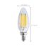 8 Watt C11 LED Bulb - Clear - Candelabra base - 3000K - 90 CRI - 760 Lumens - 120 Volt (5 Pack)