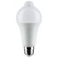 12 Watt A19 LED Bulb - White - 5000K - 1050 Lumens - 120 Volt - PIR Sensor - Non-Dimmable (3 Pack)