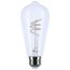 6 Watt LED Bulb - Reminiscent - Flex Gray Coil Filament - ST19 - Medium Base - 2700K CCT - Clear - 120 Volt (6 Pack)