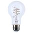 6 Watt LED Bulb - Reminiscent - Flex Gray Coil Filament - A19 - Medium Base - 2700K CCT - Clear - 120 Volt (6 Pack)