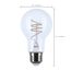 6 Watt LED Bulb - Reminiscent - Flex Gray Coil Filament - A19 - Medium Base - 2700K CCT - Clear - 120 Volt (6 Pack)