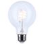 6 Watt LED Bulb - Reminiscent - Flex Gray Coil Filament - G25 - Medium Base - 2700K CCT - Clear - 120 Volt (6 Pack)