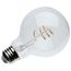 6 Watt LED Bulb - Reminiscent - Flex Gray Coil Filament - G25 - Medium Base - 2700K CCT - Clear - 120 Volt (6 Pack)