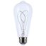 6 Watt LED Bulb - Reminiscent - Flex Gray Filament - ST19 Loop - Medium Base - 2700K CCT - Clear - 120 Volt (6 Pack)