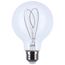 6 Watt LED Bulb - Reminiscent - Flex Gray Filament - G25 Loop - Medium Base - 2700K CCT - Clear - 120 Volt (6 Pack)