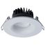 10W LED Direct Wire Downlight, Remote Driver, CCT Selectable, Dimmable, Round, White Finish